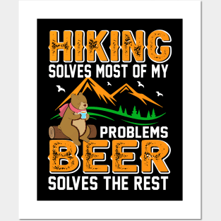 Hiking Solves Most of My Problems Posters and Art